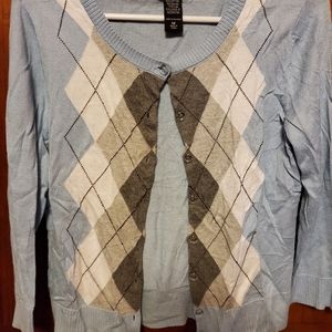 NOT FOR SALE

Womens argyle cardigan
